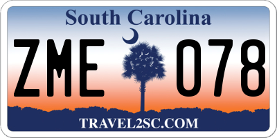 SC license plate ZME078