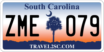 SC license plate ZME079