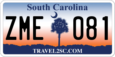 SC license plate ZME081