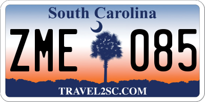 SC license plate ZME085