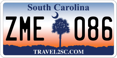 SC license plate ZME086