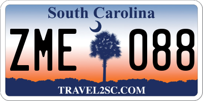SC license plate ZME088