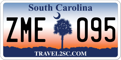 SC license plate ZME095
