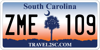 SC license plate ZME109
