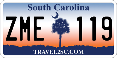 SC license plate ZME119