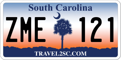 SC license plate ZME121