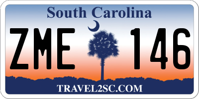 SC license plate ZME146