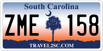 SC license plate ZME158