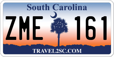 SC license plate ZME161