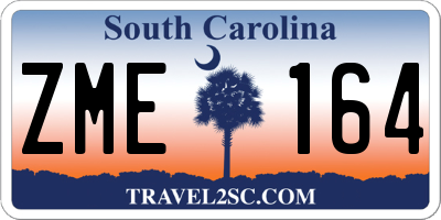SC license plate ZME164