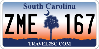 SC license plate ZME167