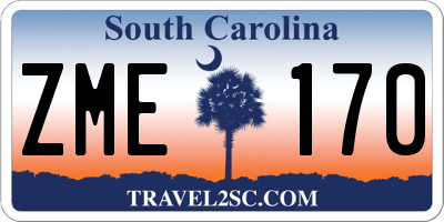 SC license plate ZME170