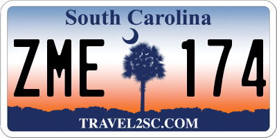 SC license plate ZME174