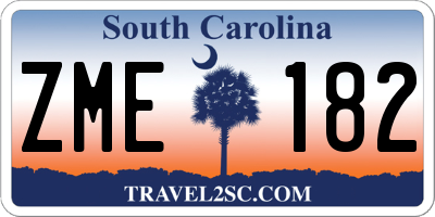 SC license plate ZME182