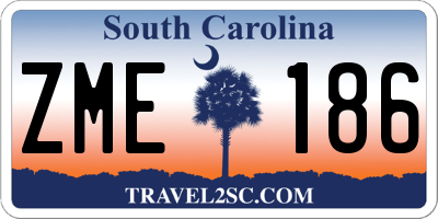 SC license plate ZME186
