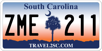 SC license plate ZME211