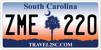 SC license plate ZME220