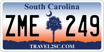SC license plate ZME249