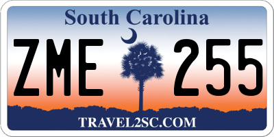 SC license plate ZME255