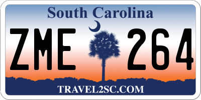 SC license plate ZME264