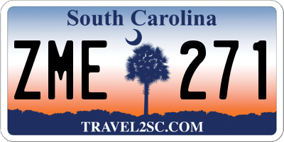 SC license plate ZME271