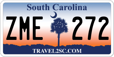 SC license plate ZME272