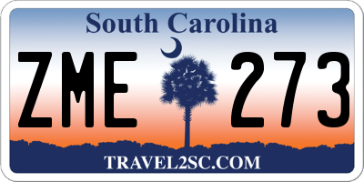 SC license plate ZME273