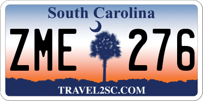 SC license plate ZME276