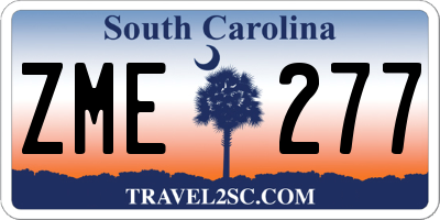 SC license plate ZME277