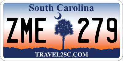 SC license plate ZME279