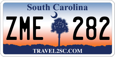 SC license plate ZME282