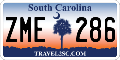 SC license plate ZME286