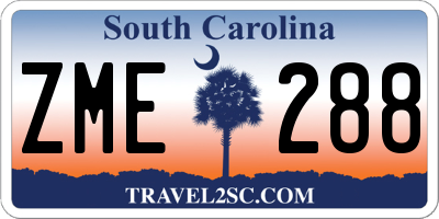 SC license plate ZME288