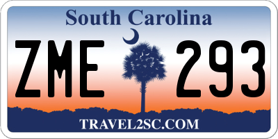 SC license plate ZME293