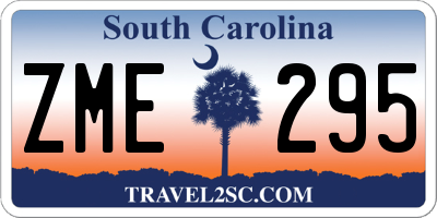 SC license plate ZME295