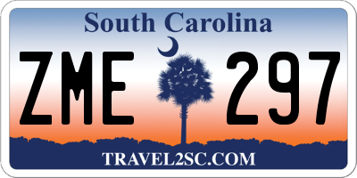 SC license plate ZME297