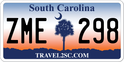 SC license plate ZME298