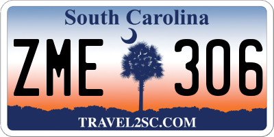 SC license plate ZME306