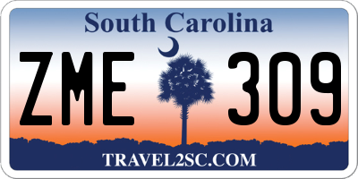 SC license plate ZME309