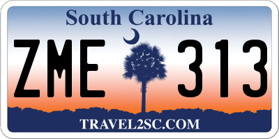 SC license plate ZME313