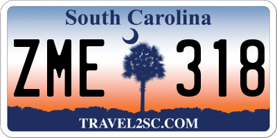SC license plate ZME318