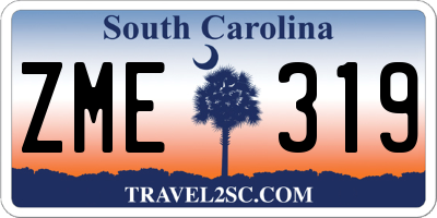 SC license plate ZME319
