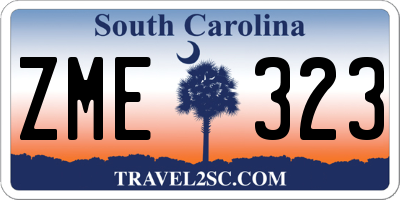 SC license plate ZME323