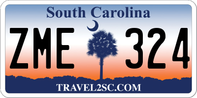 SC license plate ZME324