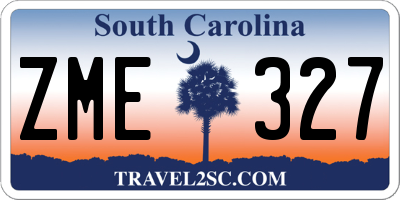 SC license plate ZME327