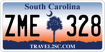 SC license plate ZME328