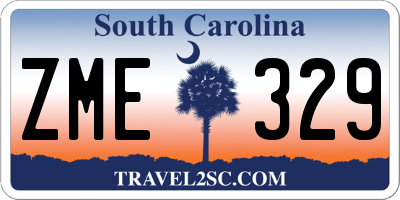 SC license plate ZME329