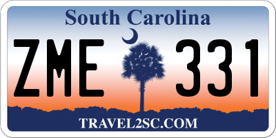 SC license plate ZME331