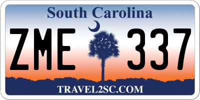 SC license plate ZME337
