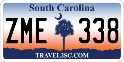SC license plate ZME338